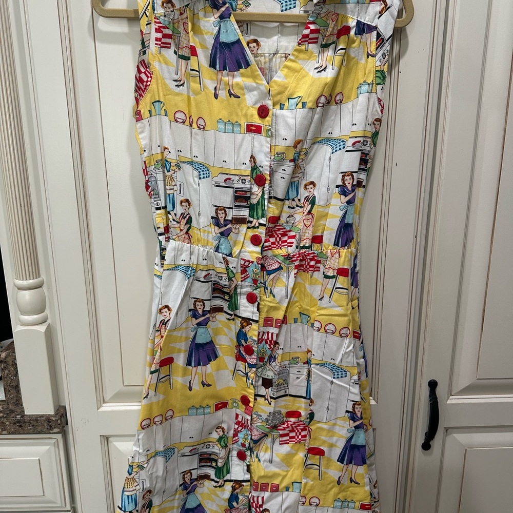 Retrolicious Rare Women Baking Print Dress